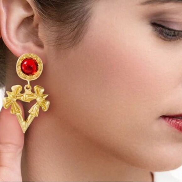 Vintage style earrings M246 - Picture 2 of 6